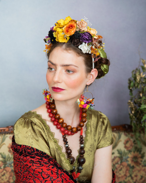 Květinové Frida náušnice "cesta do snů"