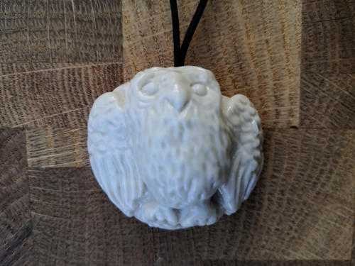 Sova z porcelánu - přívěsek