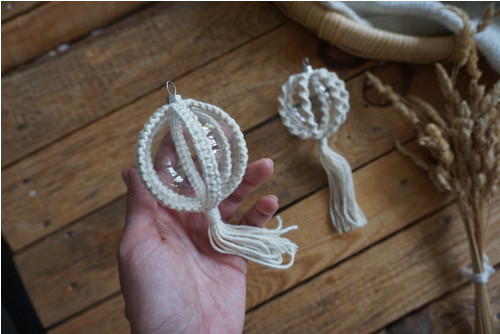 Macramé baňka 6 cm (E) — foto 1