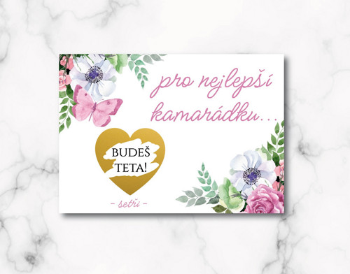 Stírací los pro kamarádku -budeš teta!