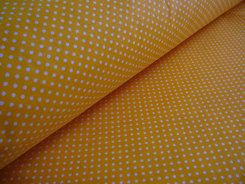 Metráž - puntíček na žluté - posledních 120cm