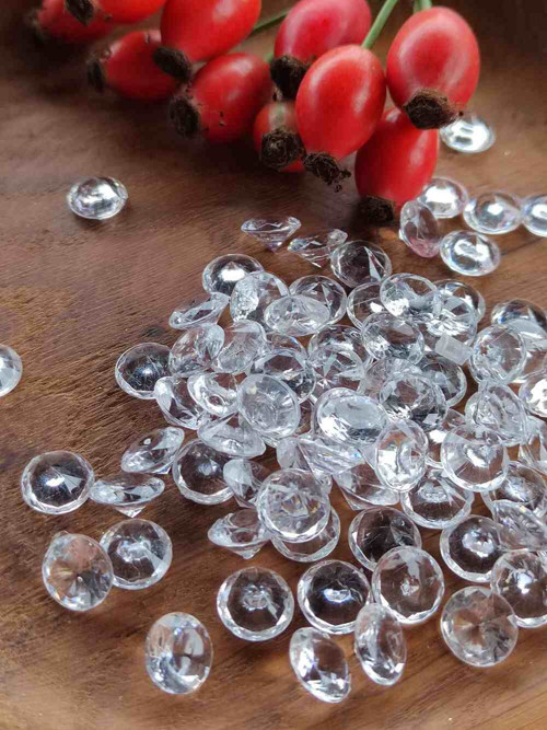 Dekorační diamanty Ø10 mm čiré