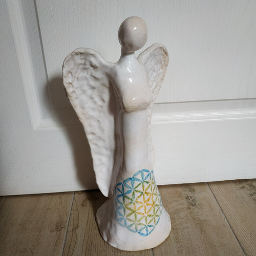 Anděl - s květem života - 36 cm