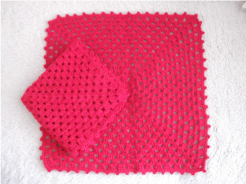 Červené podsedáky sada 2 kusy 45x45 cm
