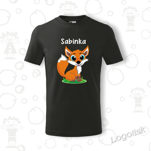 Dětské tričko LIŠKA a jméno na přání
