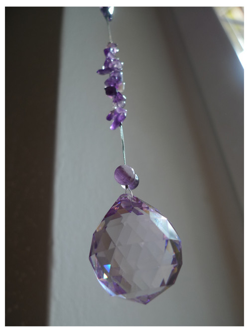 Lapač slunce, suncatcher, světlohra, ametyst II.