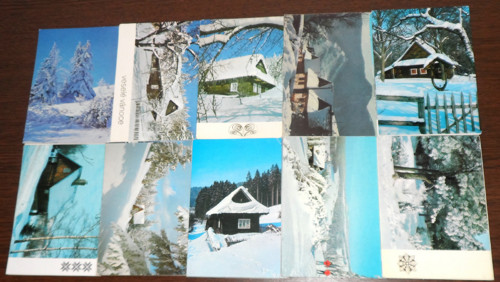 50x POHLEDNICE Vánoce, krajina, příroda
