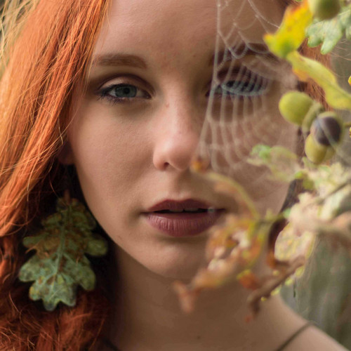 Náušnice- pokovené listy Dubu — foto 1