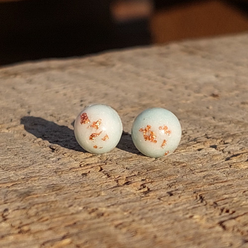 Náušnice hemisféry 8 mm — foto 1