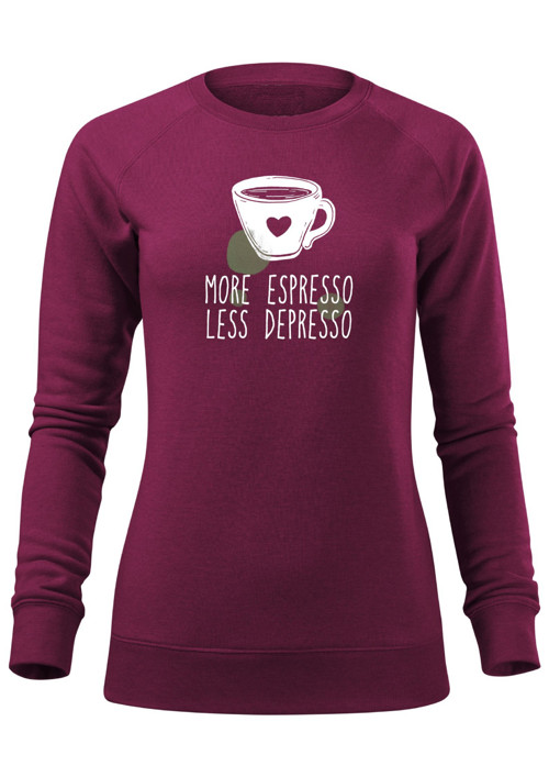 Dámská mikina "More espresso, less depresso"