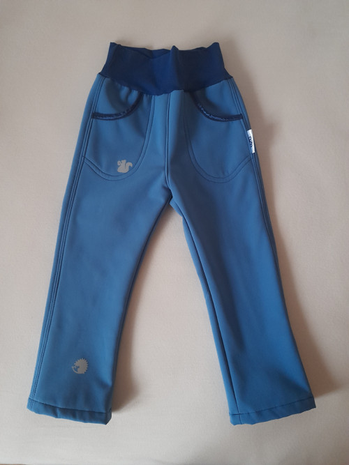 Zimní softshell, kalhoty do pasu - velikost 104