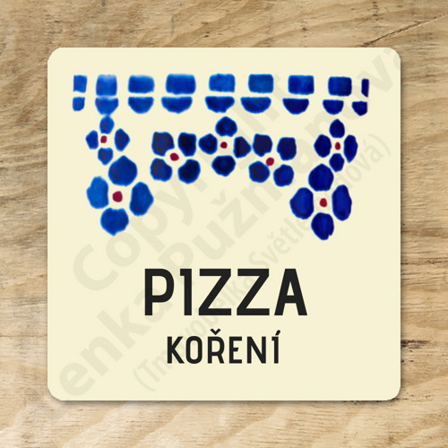 Pizza koření - samolepka na kořenku