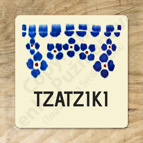 Tzatziki - samolepka na kořenku