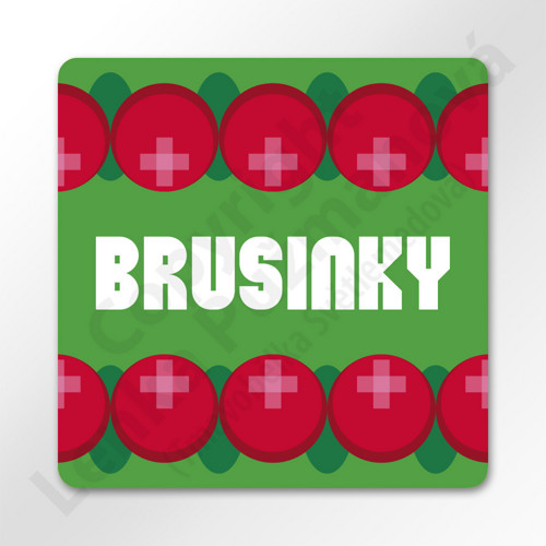 Brusinky - samolepka na kořenku