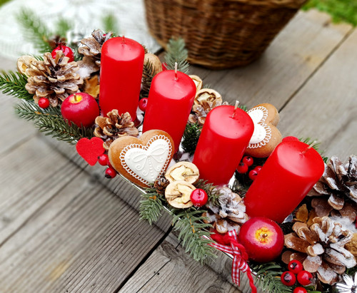 Adventní svícen v pečící formě — foto 1