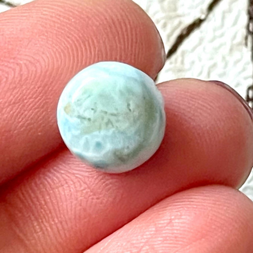 Larimar kabošon kruh / 10x4mm LA100