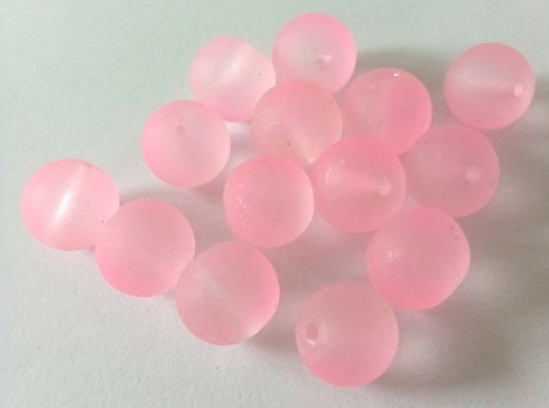 Skleněné kuličky 10mm /ledové sklo/ - 10ks