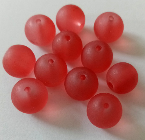 Skleněné kuličky 10mm /ledové sklo/ - 10ks