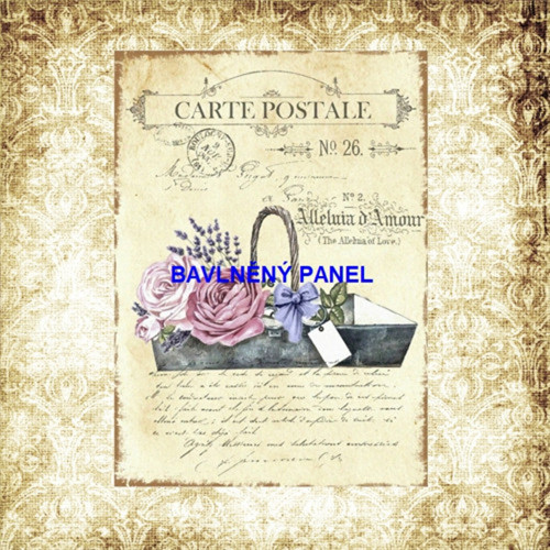 Bavlněný panel 15x15 cm - skladem