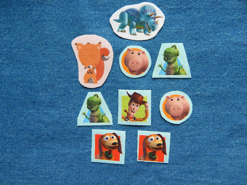 Textilní aplikace Toy Stor 9 kusů