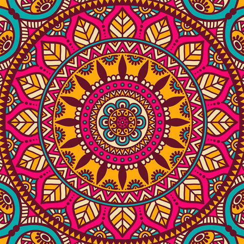 Kočárkovina 30x30 Mandala lístková — foto 1