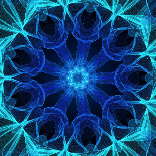 Kočárkovina 30x30 Modrá mandala — foto 1