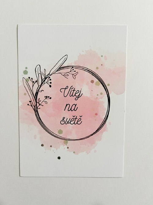 Milníkové kartičky - růžové