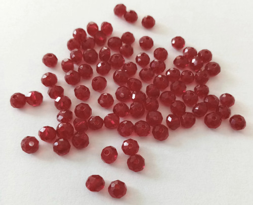 Broušený korálek rondelka 4x3mm - 45 ks