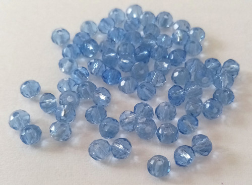 Broušený korálek rondelka 4x3mm - 45 ks