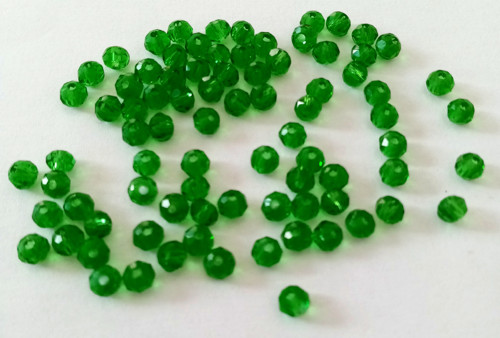 Broušený korálek rondelka 4x3mm - 45 ks