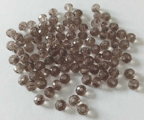 Broušený korálek rondelka 4x3mm - 45 ks