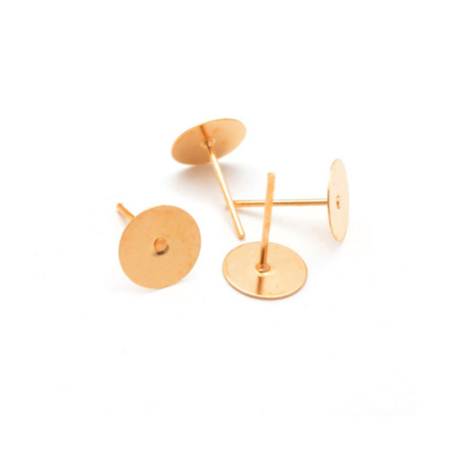 Puzetka s ploškou zlato KC gold 6mm, 2/10ks