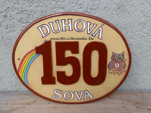 Domovní číslo s textem / na objednávku — foto 1
