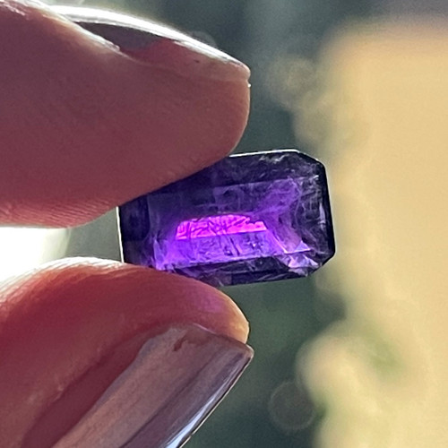 Ametyst broušený obdélníkový výbrus / 12x7x5mm