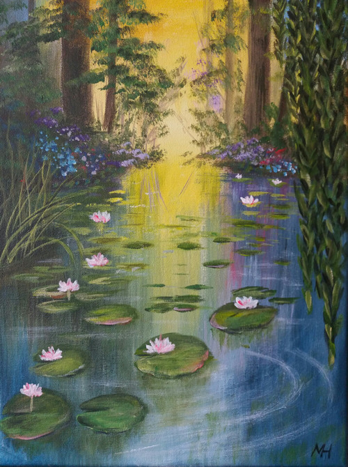 Lekníny_ 30x40 cm