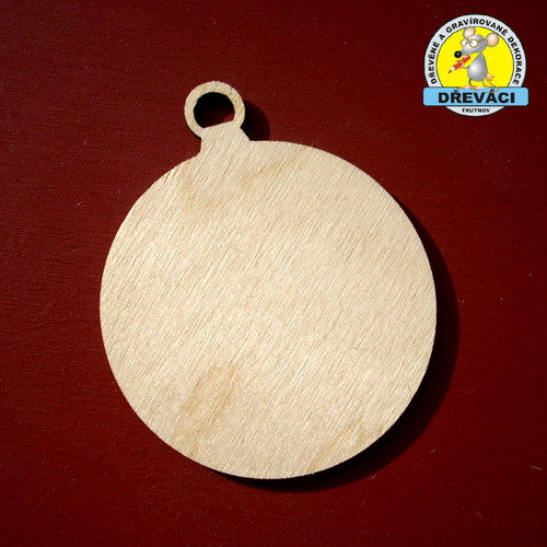 Vánoční ozdoba baňka bianco 6 x 7,2cm - KV0350/005