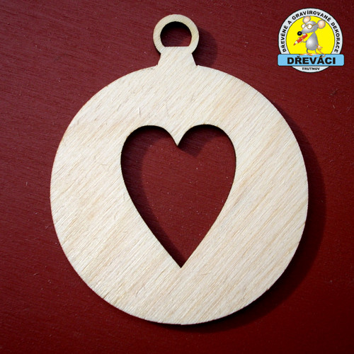 Vánoční ozdoba baňka bianco 6 x 7,2cm - KV0350/009