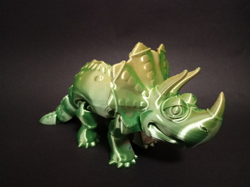 Flexi Triceratops - 17 cm - 3D tisk — foto 1
