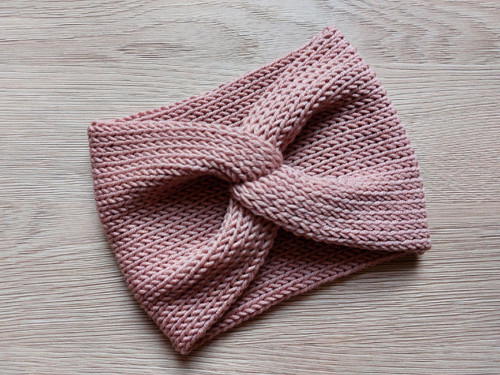 DESERT ROSE - Pletená merino čelenka