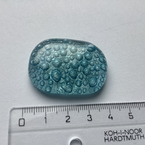 Tyrkysové bublinkové sklo / 014 — foto 1