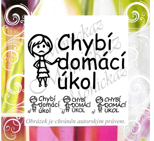Chybí domácí úkol učitelka 880 a). Razítko.