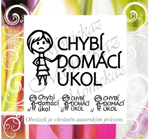 Chybí domácí úkol učitelka 880 b). Razítko.