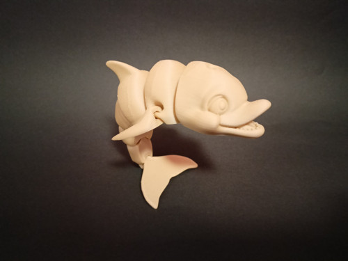 Flexi Delfín - 14,5 cm - 3D tisk Wood