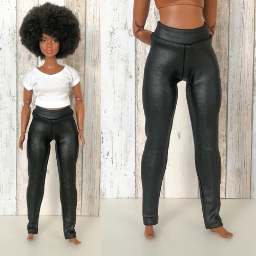 Lesklé legíny pro barbie baculku — foto 1