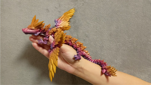 Krystalový Drak - 35 cm - 3D Tisk — foto 1