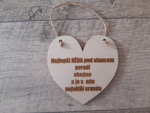 Nejlepší děda pod sluncem - cedulka 12x12 cm