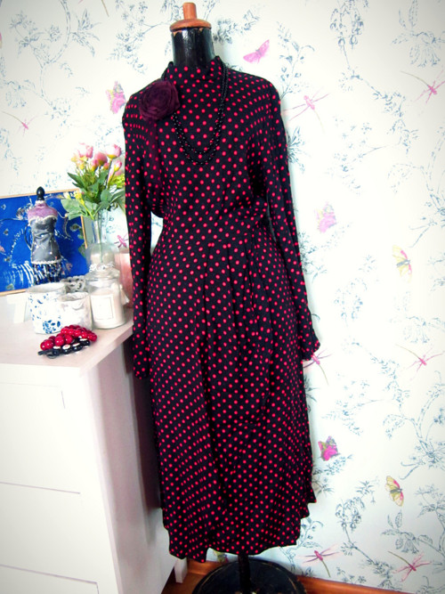 Vintage dots puntík šaty — foto 1