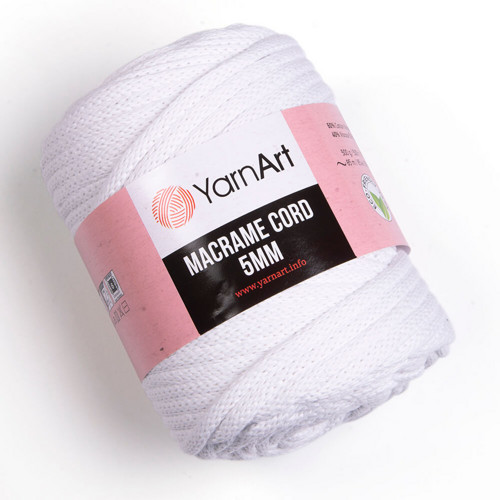 Příze Macrame Cord 5mm - bílá — foto 1