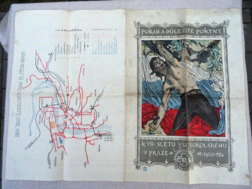 VII. Všesokolský slet v Praze 1920 - plakát