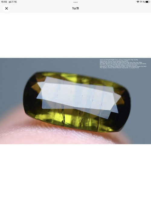VESUVIANIT - drahokam, rarita, 0,40 Ct 8.4 x 4.9mm